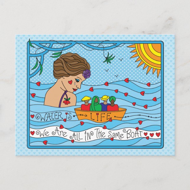 Água é Vida - Cartão postal (Frente)