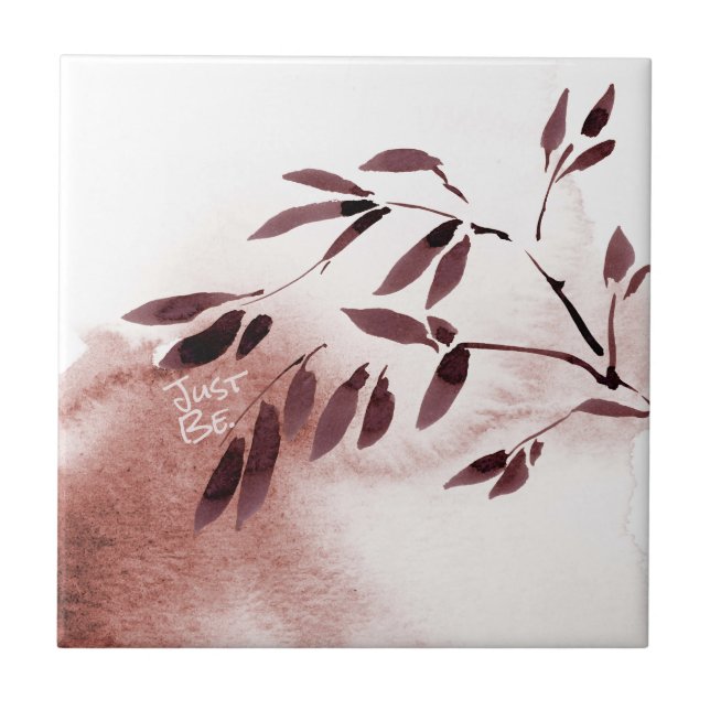 Água-forte abstrata de bambu em estilo Japandi (Frente)