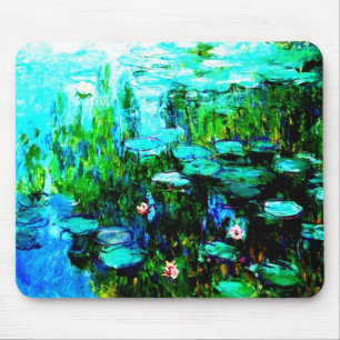 Água Lillies Monet Mousepad de Nympheas