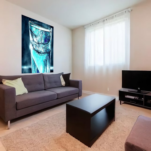 Água num copo partido | AI Art Poster (Criador carregado)