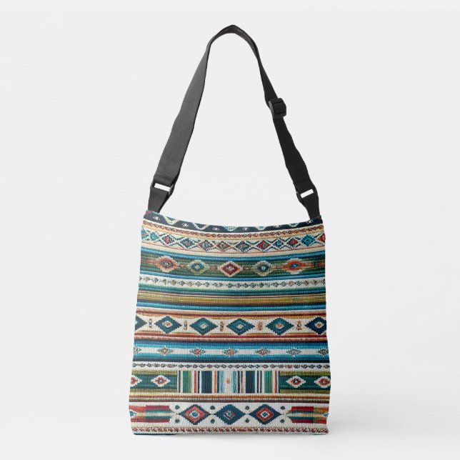 "AGUA" TOTE AJUSTÁVEL - Tecido Estilo Mexicano (Frente)