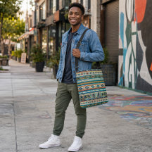 "AGUA" TOTE AJUSTÁVEL - Tecido Estilo Mexicano