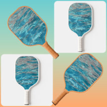 Água tropical aqua azul e coral com nome
