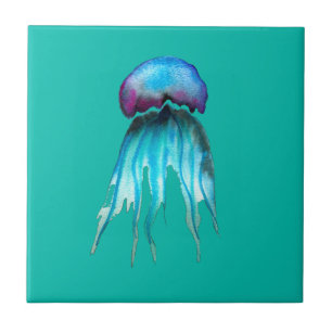 Água-viva colorida aquática moderna