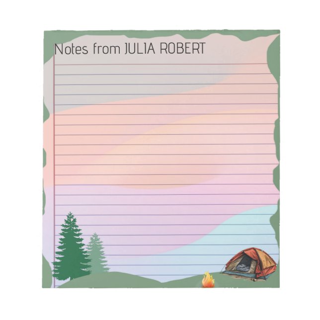 Aguardações: Notas do Bloco de Notas do Campo (Frente)