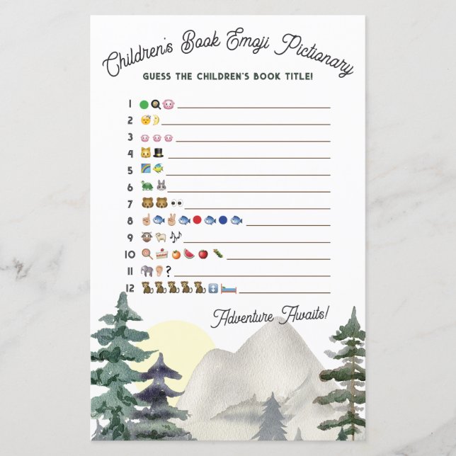 Aguardam!Emoji Pictionary Chá de fraldas Game (Frente)