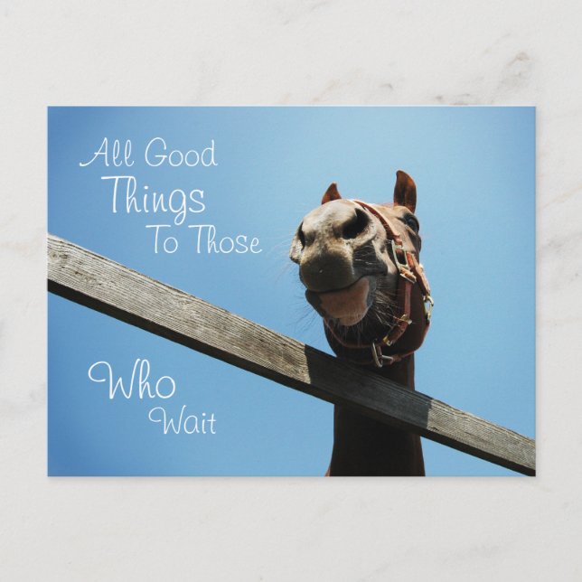 Aguardar - Encorajar Cartão Postal (Frente)