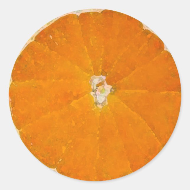 Aguarela alaranjada da fatia - etiqueta (Frente)
