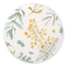 Aguarela australiana do wattle e do eucalipto