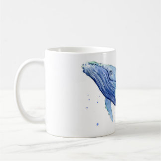 Aguarela da baleia de Humpback que pinta a caneca
