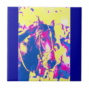 Aguarela do cavalo de corrida do puro-sangue do