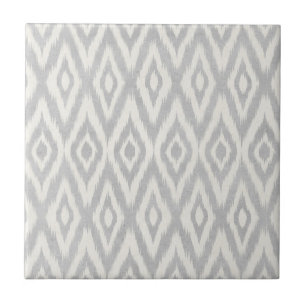 Aguarela Pastel asteca cinzenta Ikat brandamente