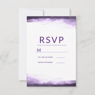 Aguarela roxa Amethyst RSVP Wedding moderno