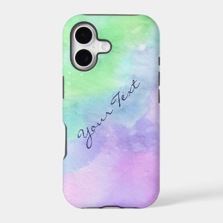 Aguarela verde e roxa personalizada