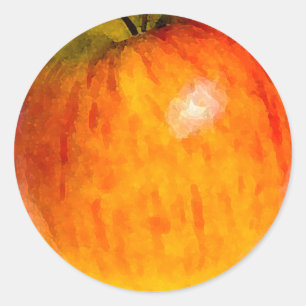 Aguarela vermelha de Apple - etiqueta