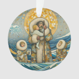 "Águas frias, guia forte" Ornamento acrílico