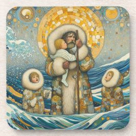 "Águas frias, guia forte" porta copos de plástico