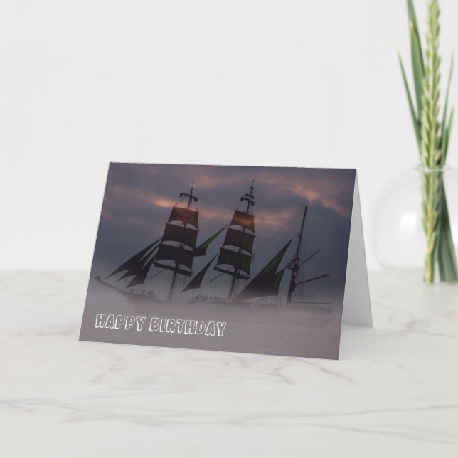 Águas Não Fretadas - Cartão de aniversário (Frente)