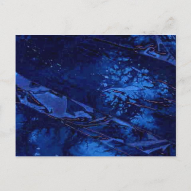 "Águas Profundas" Cartão Postal de Design Abstrato (Frente)