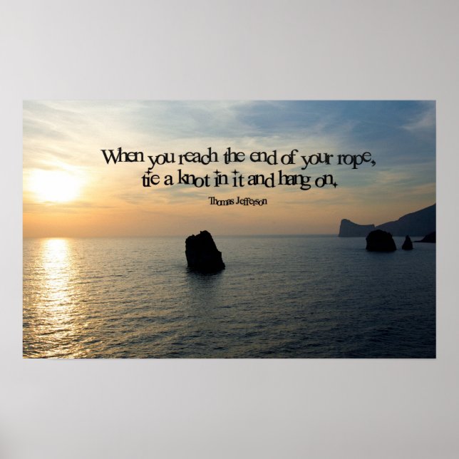 Aguente firme no Impressão de Poster Inspiracional (Frente)