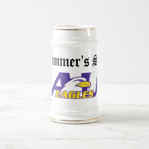 águia, a caneca de cerveja do nadador