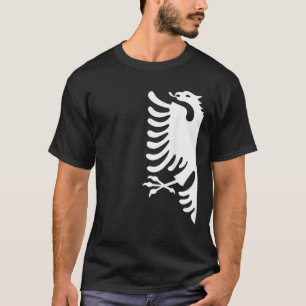 Águia Albanesa T Camisa Casal Bandeira Albânia Cam