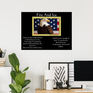 Águia americana 4o do fogo e do gelo dos posters