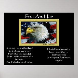 Águia americana 4o do fogo e do gelo dos posters