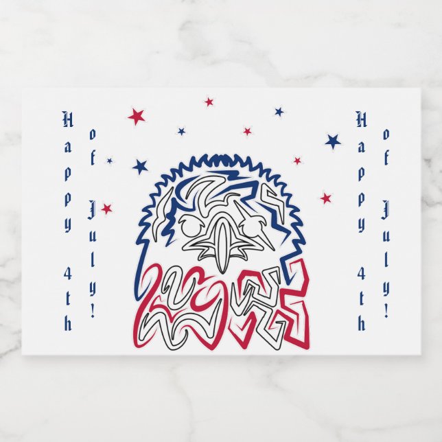 Águia Americana do Dia da Independência (Rótulo Único)