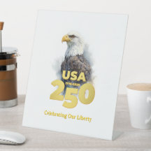 Águia Americana em Aquarela & Ouro