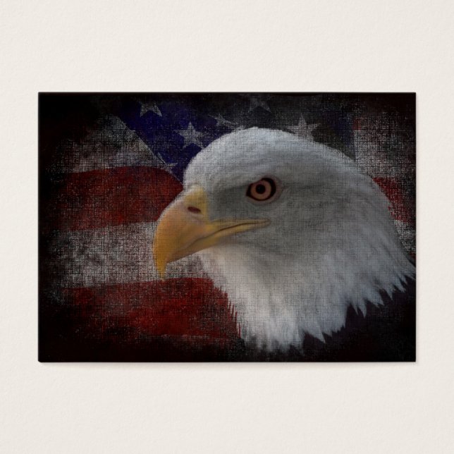Águia Balda Americana na Bandeira (Frente)