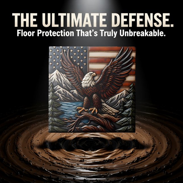 Águia Balda com Bandeira Americana e Montanhas (Criador carregado)