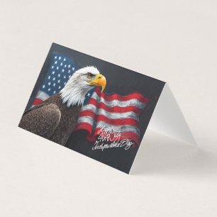 Águia-careca com a Bandeira Americana Arte de 4 de