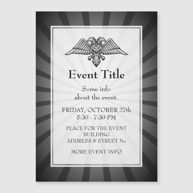 águia-cinza com duas cabeças (Frente)