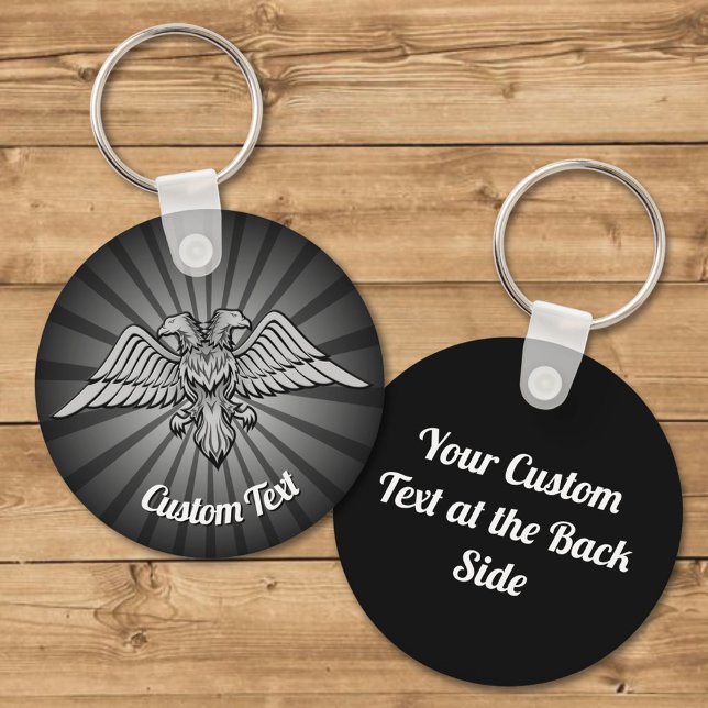 Águia cinza com duas Cabeças Chaveiro (Criador carregado)