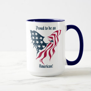"Águia da Bandeira dos EUA" Caneca de Café/Chá Per