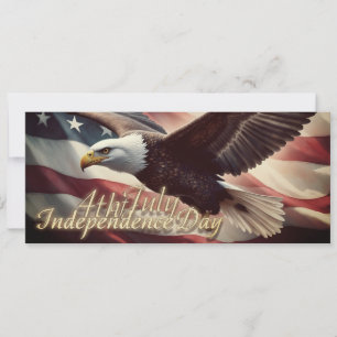 Águia de 4 de julho com bandeira americana