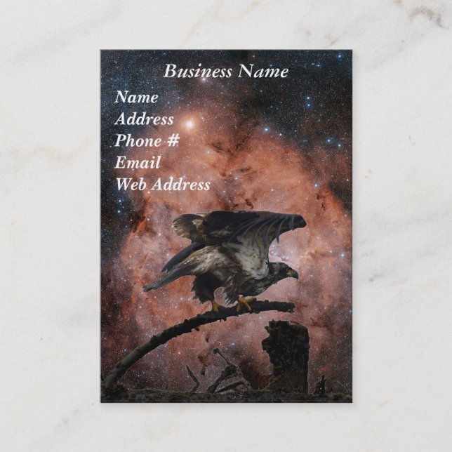 Águia e Cartões de visitas de espaço externo (Frente)