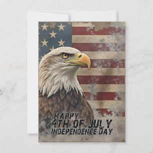 Águia Majestosa e Bandeira - Espírito de Liberdade