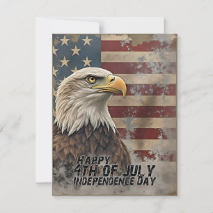 Águia Majestosa e Bandeira - Espírito de Liberdade