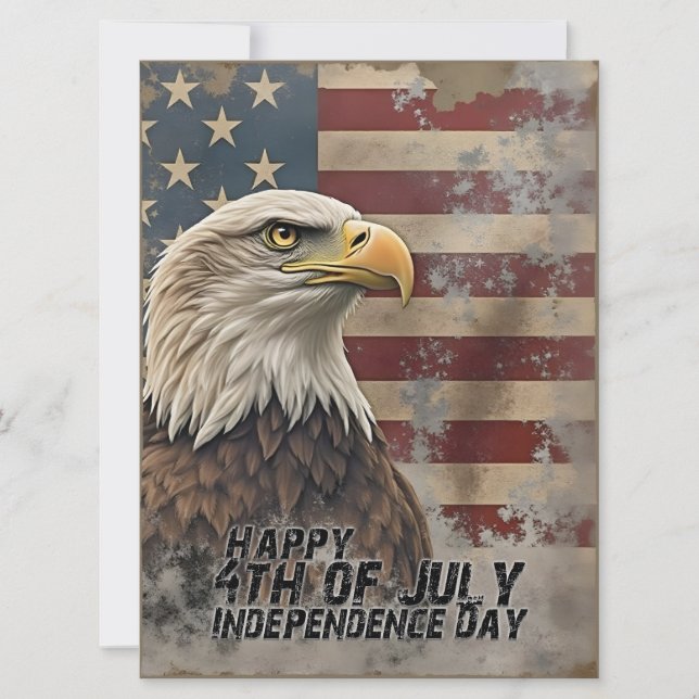 Águia Majestosa e Bandeira - Espírito de Liberdade (Frente)