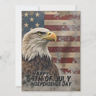 Águia Majestosa e Bandeira - Espírito de Liberdade