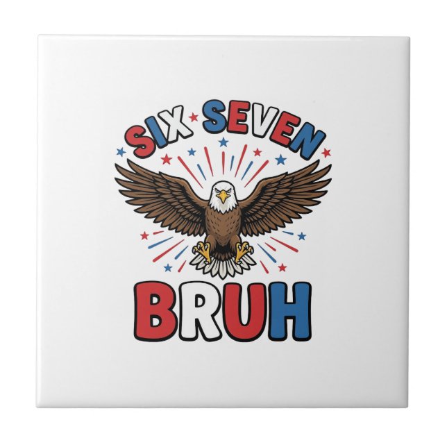 Águia Patriótica Seis Sete Bruh Design Vector_1 (Frente)