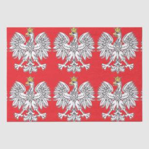 Águia Polonesa Com Dourado Papel Tecido Coroa