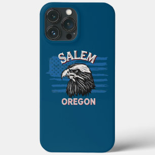 Águia Retro Bandeira EUA Oregon Vintage Salem 