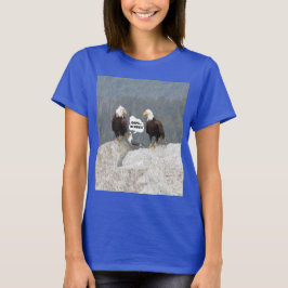 Águias Engraçadas e Camiseta Básica da Mulher-Gaiv