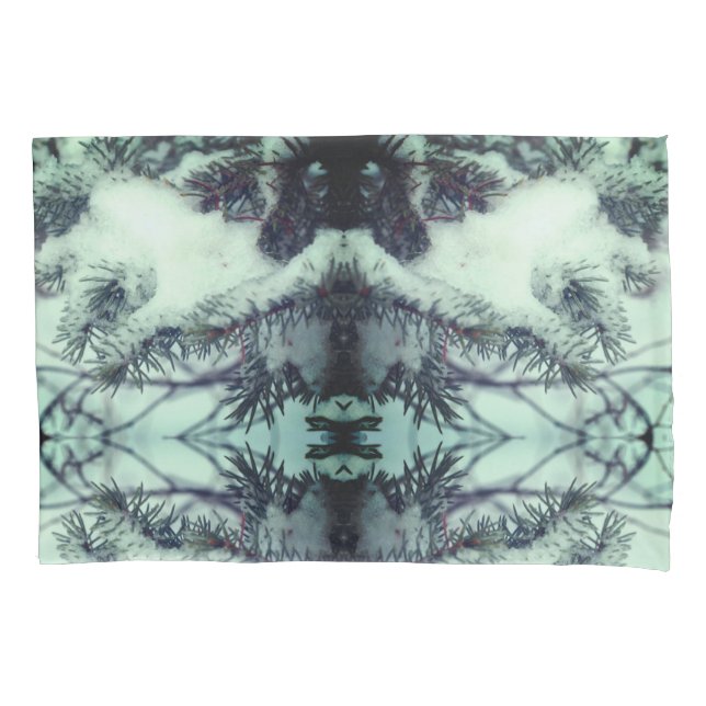 Agulha de pinheiro coberto por neve Abstrato de in (Frente)