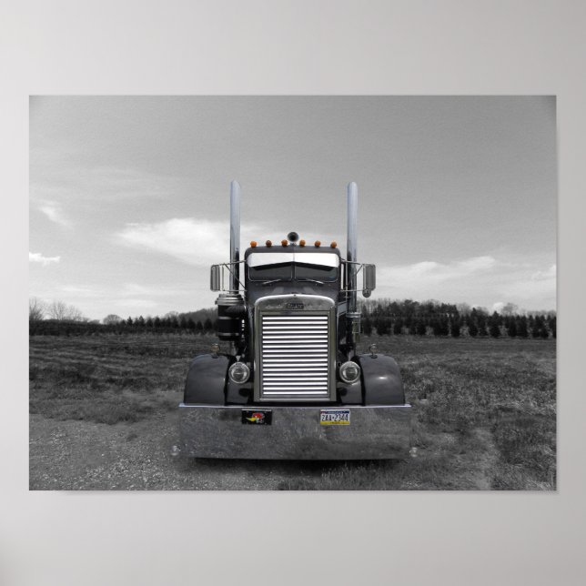 Agulha Peterbilt Nose b/w poster (Frente)