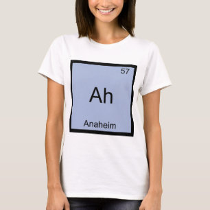 Ah - Camiseta Símbolo Elemento Químico Cidade de A