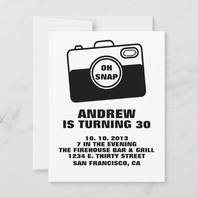 AH, Convite de Aniversário do SNAP. (Frente)